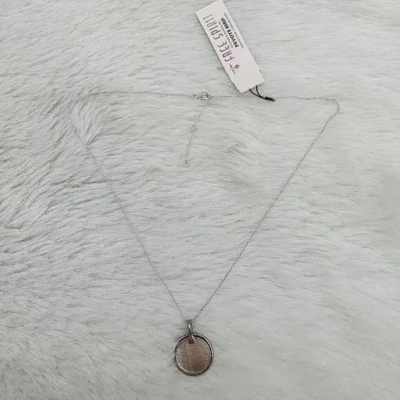 NEW Free Spirit Peyote Bird Silver Chain Necklace Lotus Flower Coin Pendant